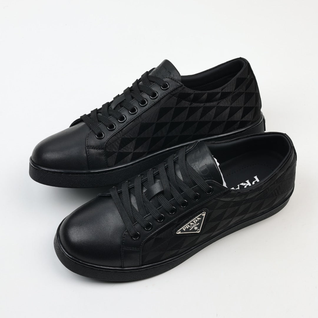 Prada Leather and Re-Nylon Sneakers