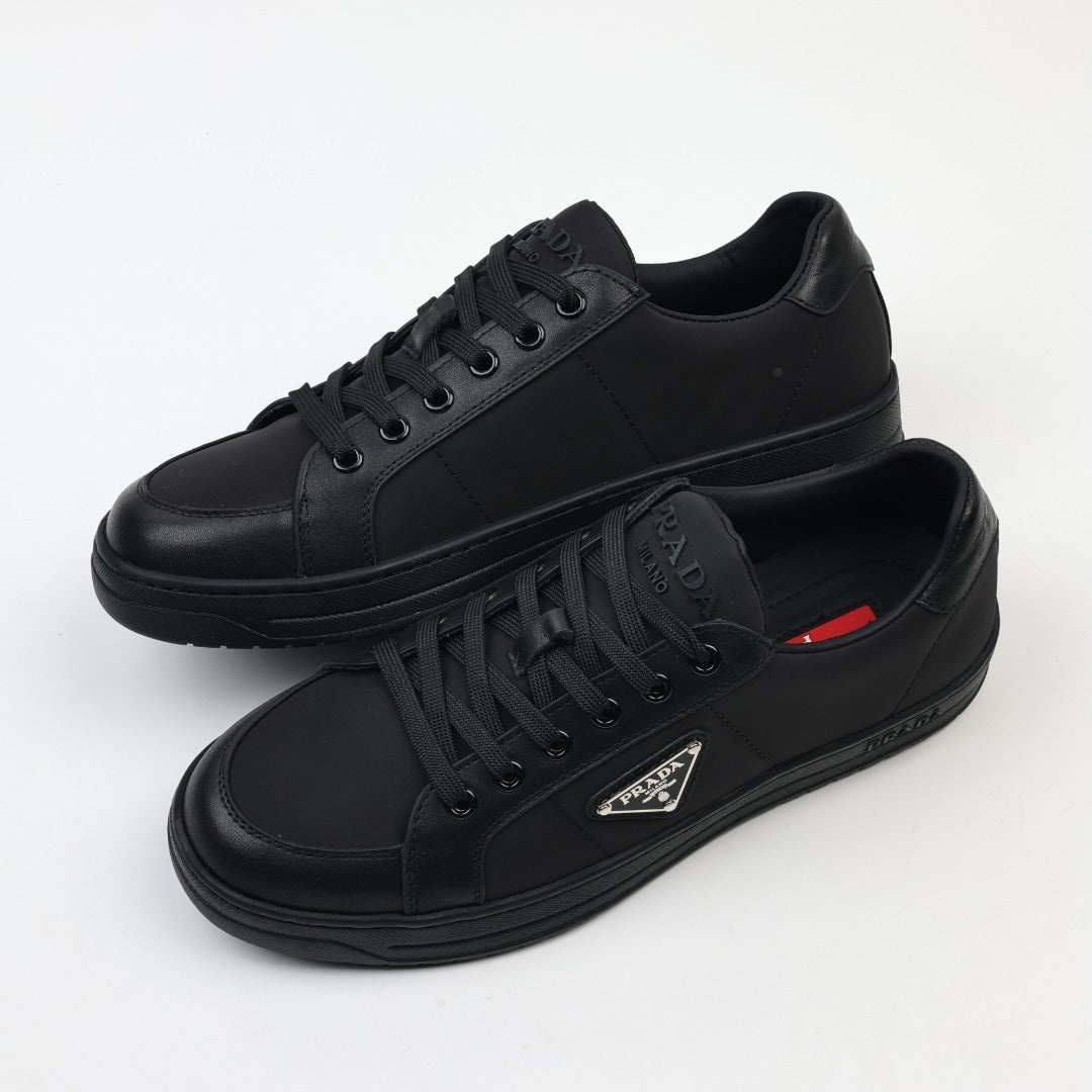 Prada Leather and Re-Nylon Sneakers