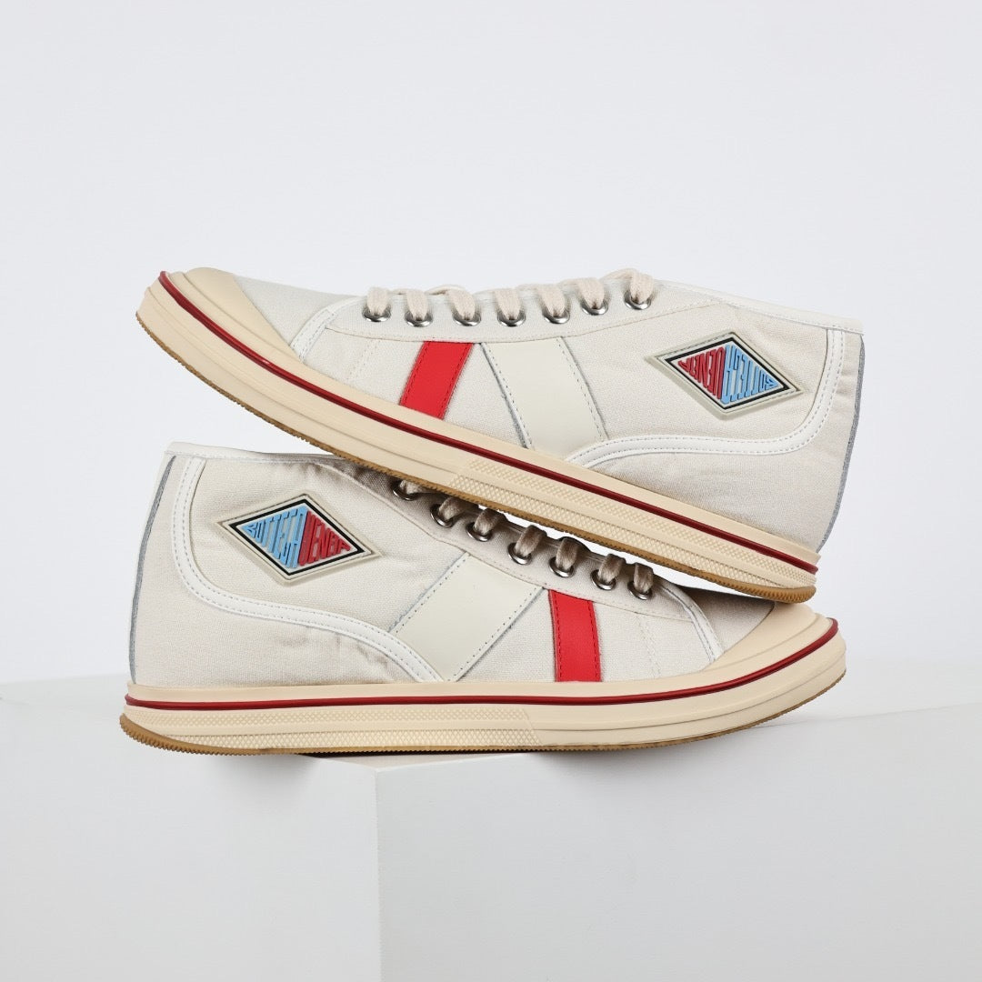 Bottega Veneta Eliot Appliquéd Leather-Trimmed Canvas Sneakers