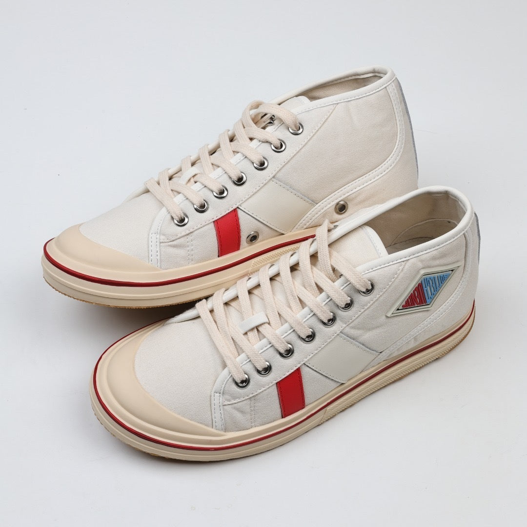Bottega Veneta Eliot Appliquéd Leather-Trimmed Canvas Sneakers