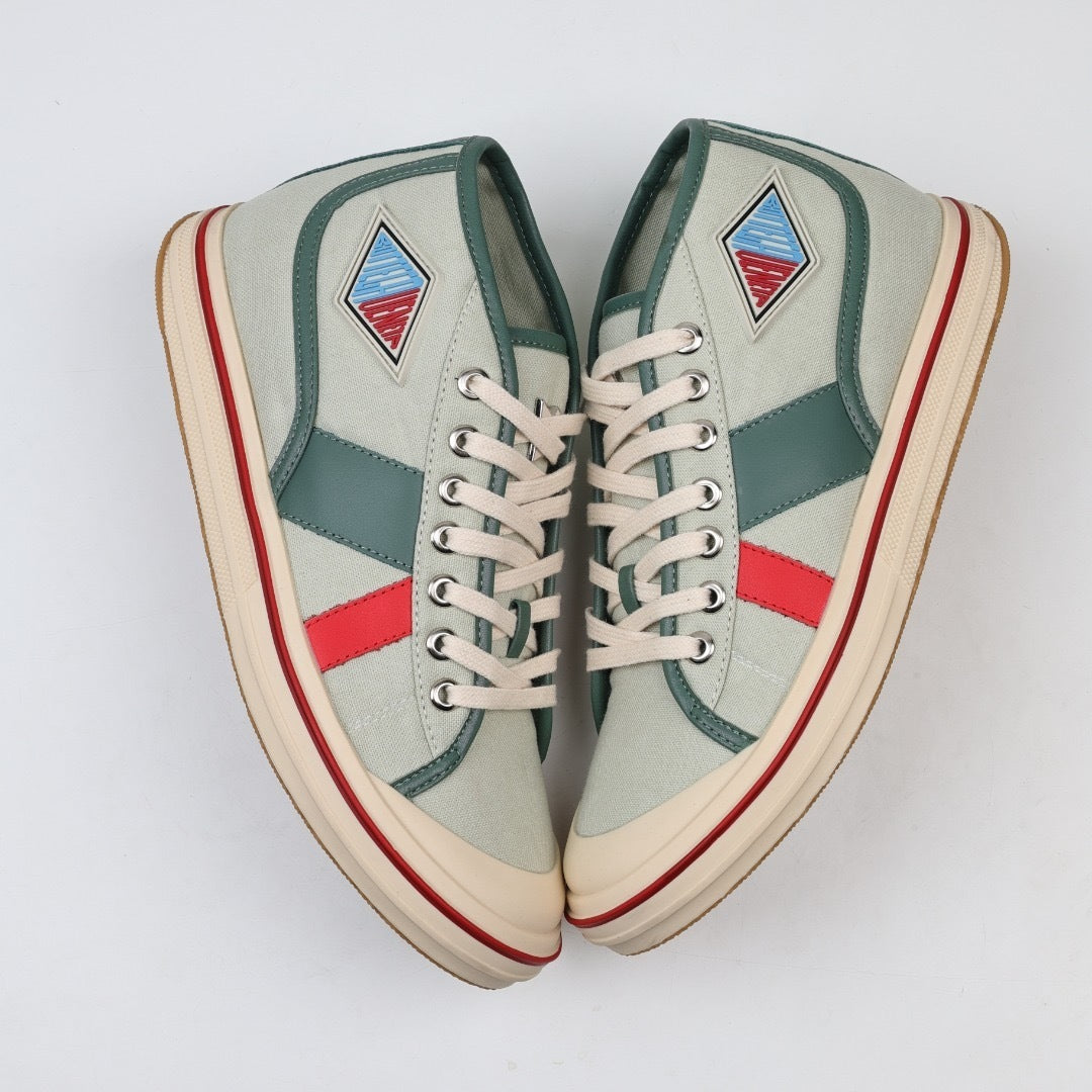 Bottega Veneta Eliot Appliquéd Leather-Trimmed Canvas Sneakers