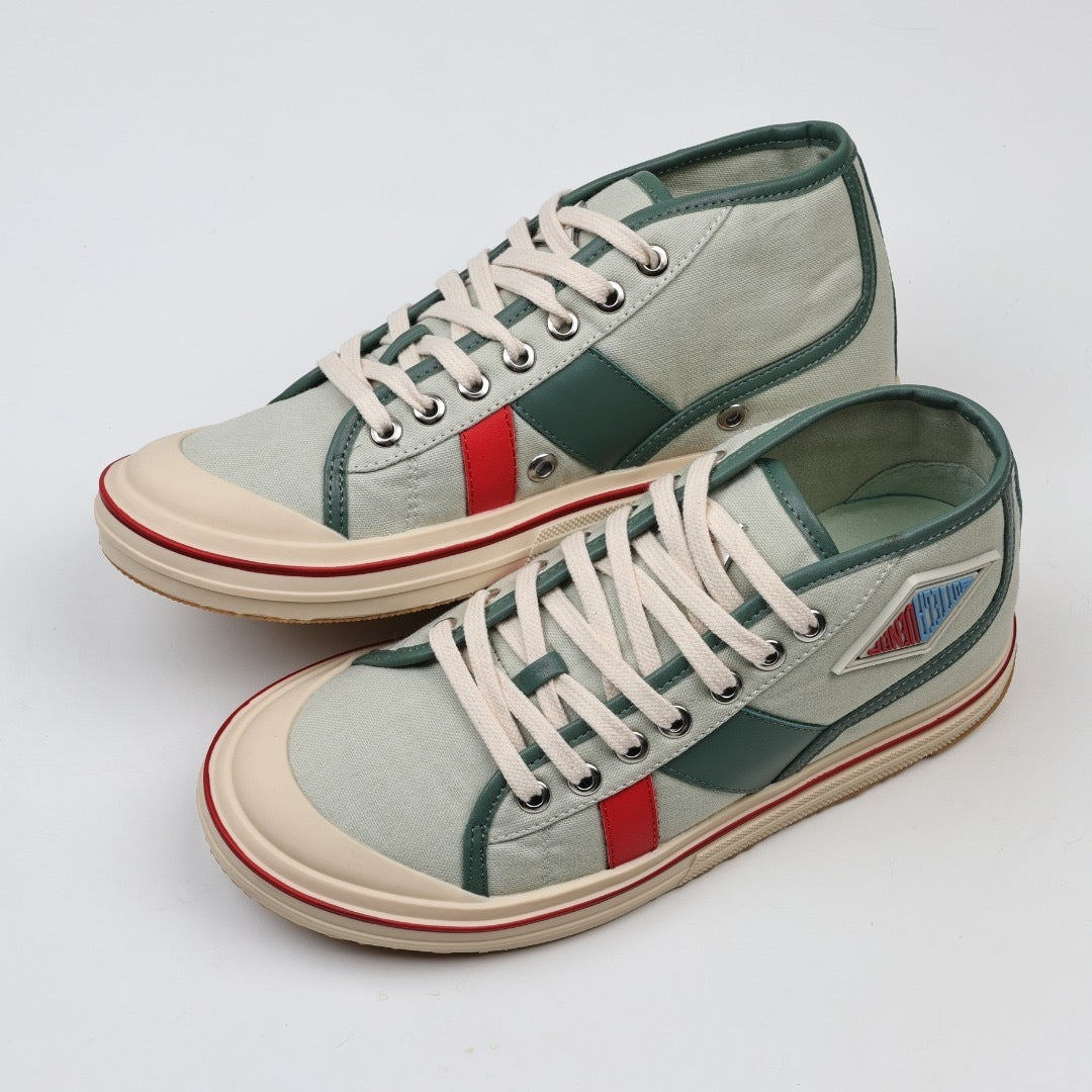 Bottega Veneta Eliot Appliquéd Leather-Trimmed Canvas Sneakers