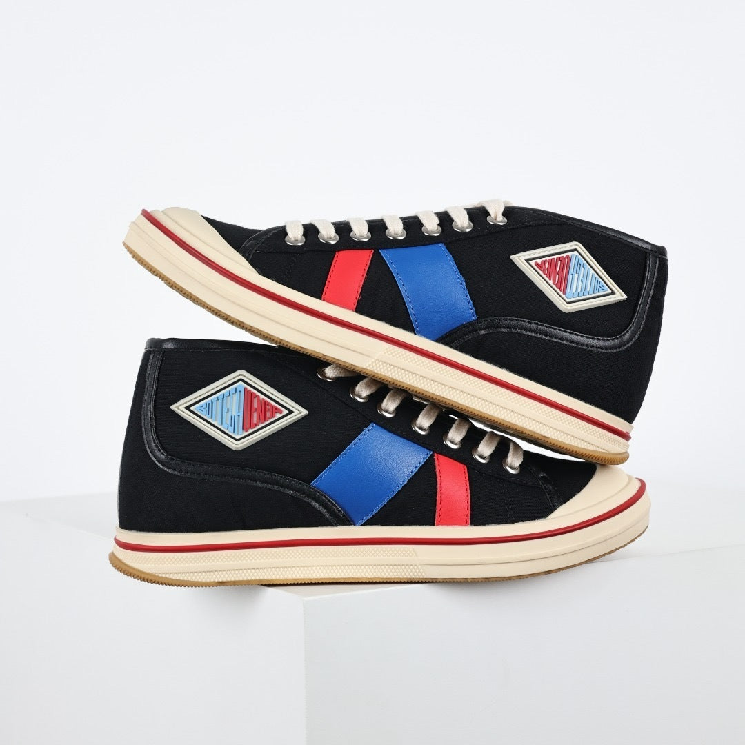 Bottega Veneta Eliot Appliquéd Leather-Trimmed Canvas Sneakers