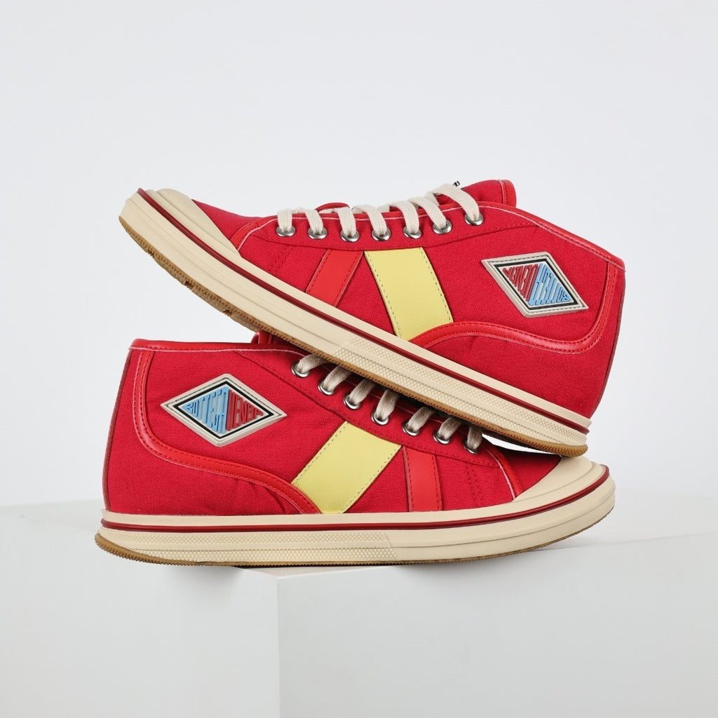 Bottega Veneta Eliot Appliquéd Leather-Trimmed Canvas Sneakers