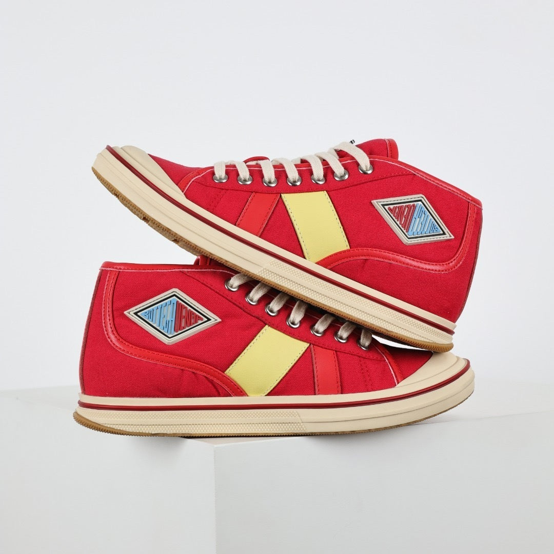 Bottega Veneta Eliot Appliquéd Leather-Trimmed Canvas Sneakers