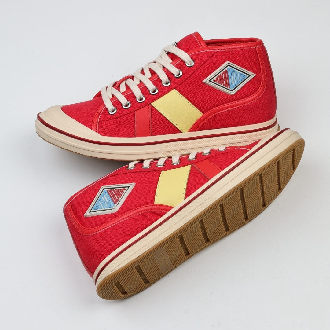 Bottega Veneta Eliot Appliquéd Leather-Trimmed Canvas Sneakers