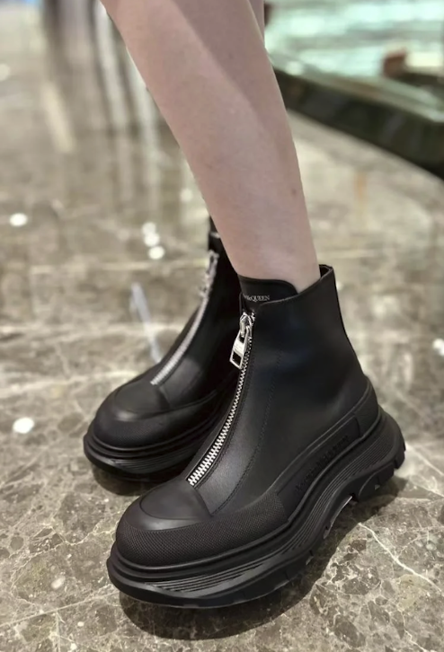 Alexander McQueen Tread Slick Zip-Up Boots