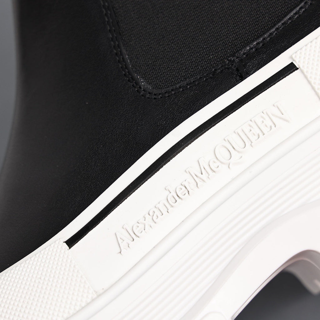 Alexander McQueen Tread Slick Two-Tone Leather Chelsea Boot