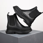 Alexander McQueen Tread Slick Two-Tone Leather Chelsea Boot