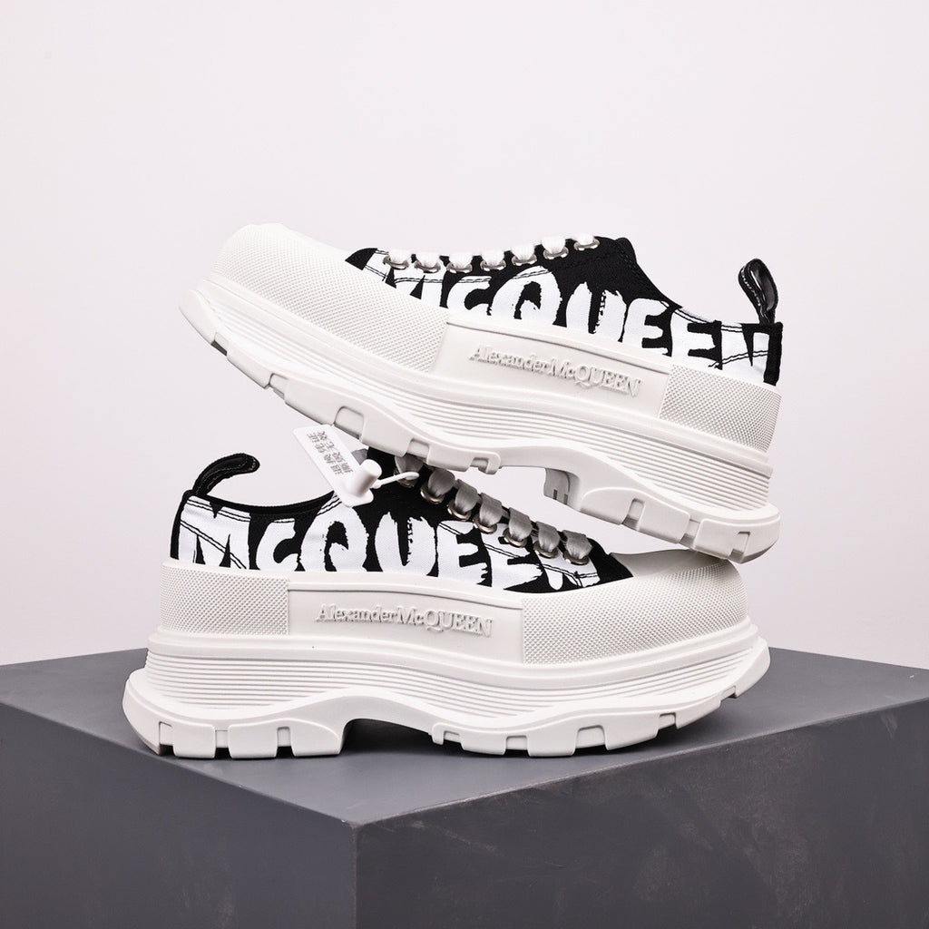 Alexander McQueen Tread Slick Low-Top Graffiti Sneakers