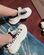 Alexander McQueen Tread Slick Low-Top Graffiti Sneakers