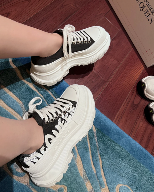 Alexander McQueen Tread Slick Low-Top Graffiti Sneakers