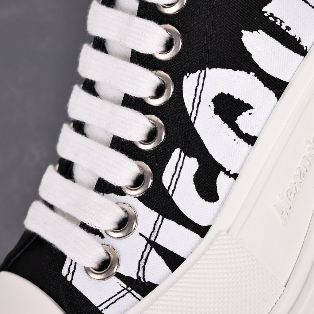 Alexander McQueen Tread Slick Low-Top Graffiti Sneakers