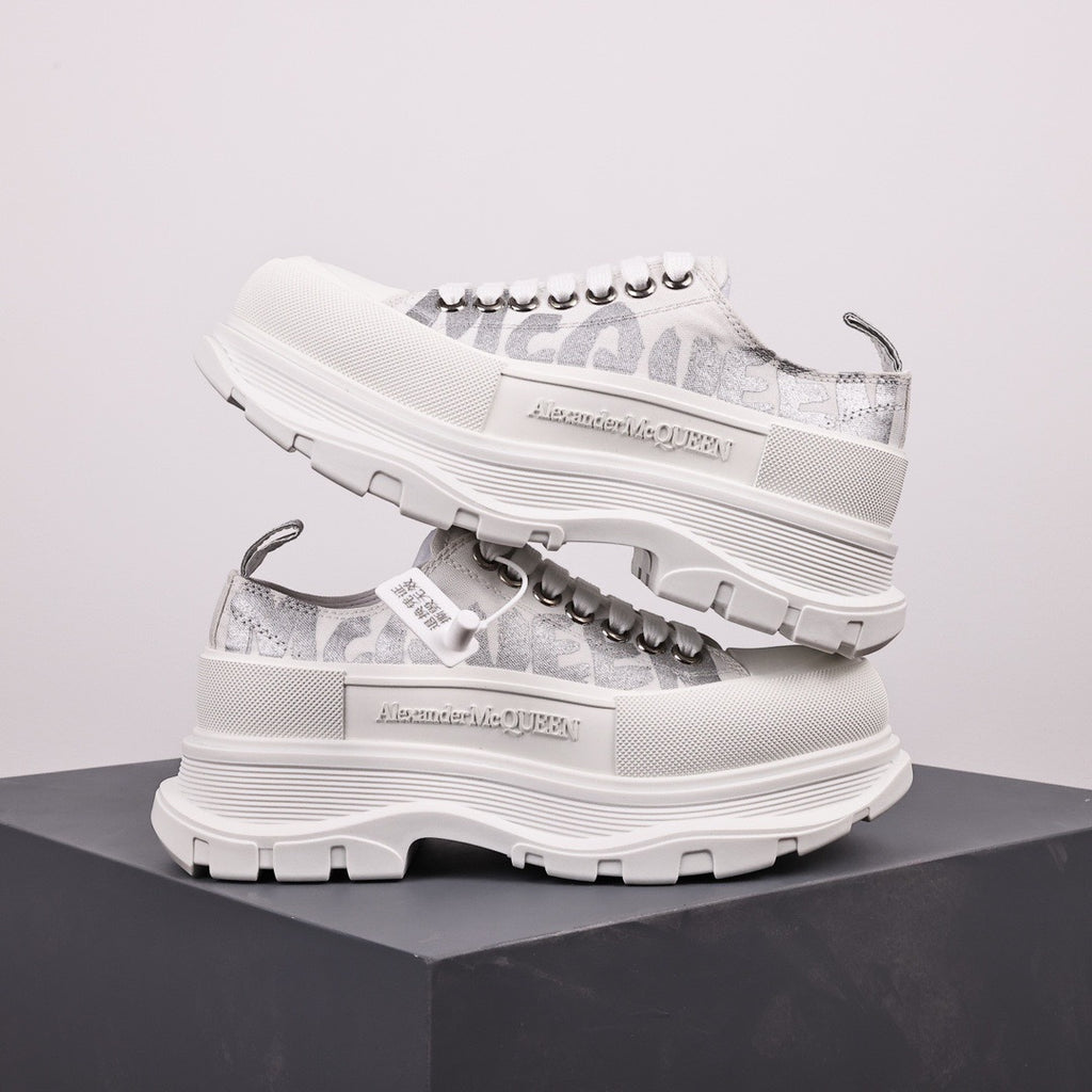 Alexander McQueen Tread Slick Low-Top Graffiti Sneakers