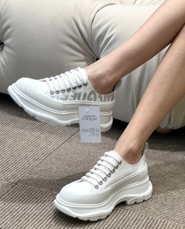 Alexander McQueen Tread Slick Low-Top Graffiti Sneakers