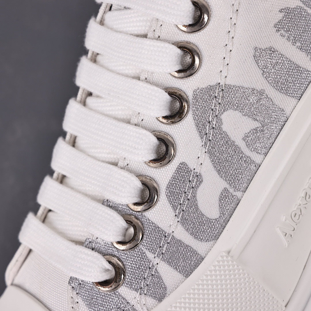 Alexander McQueen Tread Slick Low-Top Graffiti Sneakers