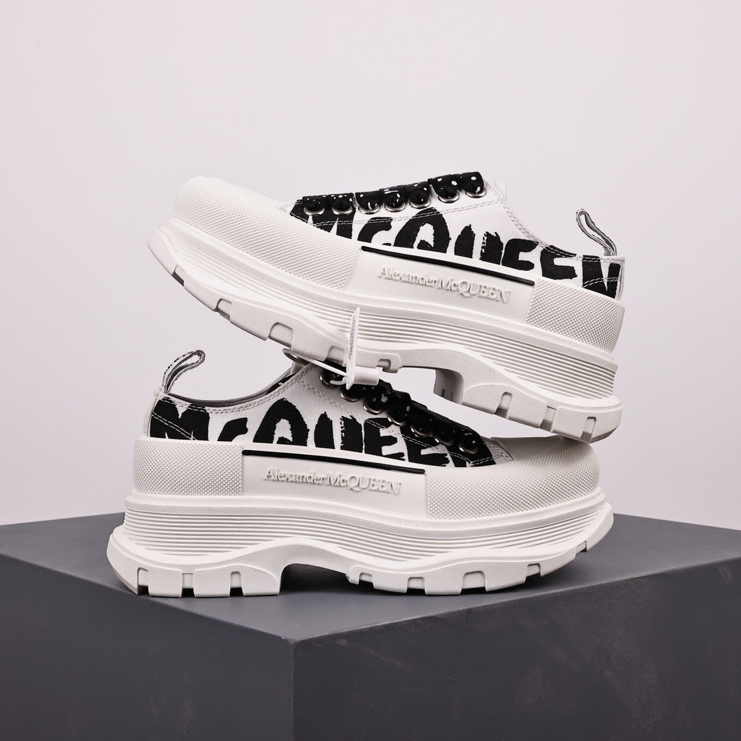Alexander McQueen Tread Slick Low-Top Graffiti Sneakers