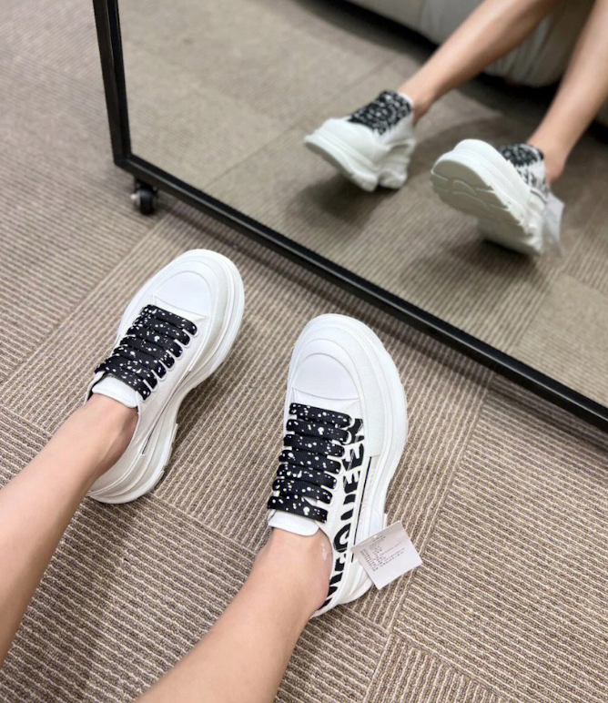 Alexander McQueen Tread Slick Low-Top Graffiti Sneakers