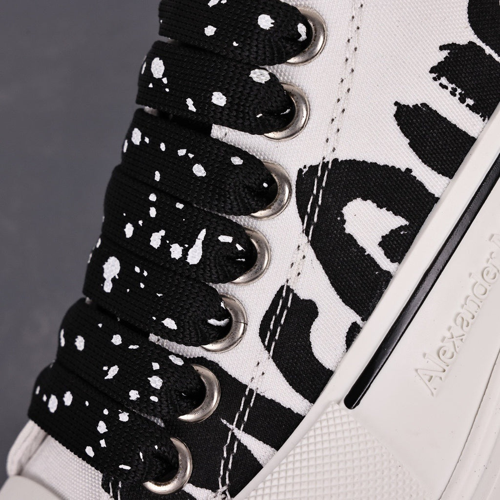 Alexander McQueen Tread Slick Low-Top Graffiti Sneakers