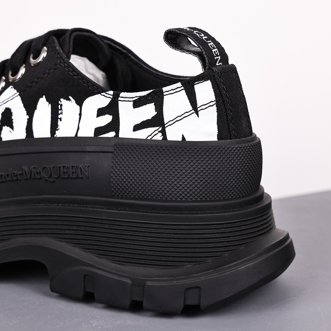 Alexander McQueen Tread Slick Low-Top Graffiti Sneakers