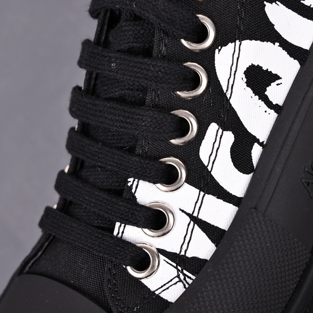 Alexander McQueen Tread Slick Low-Top Graffiti Sneakers