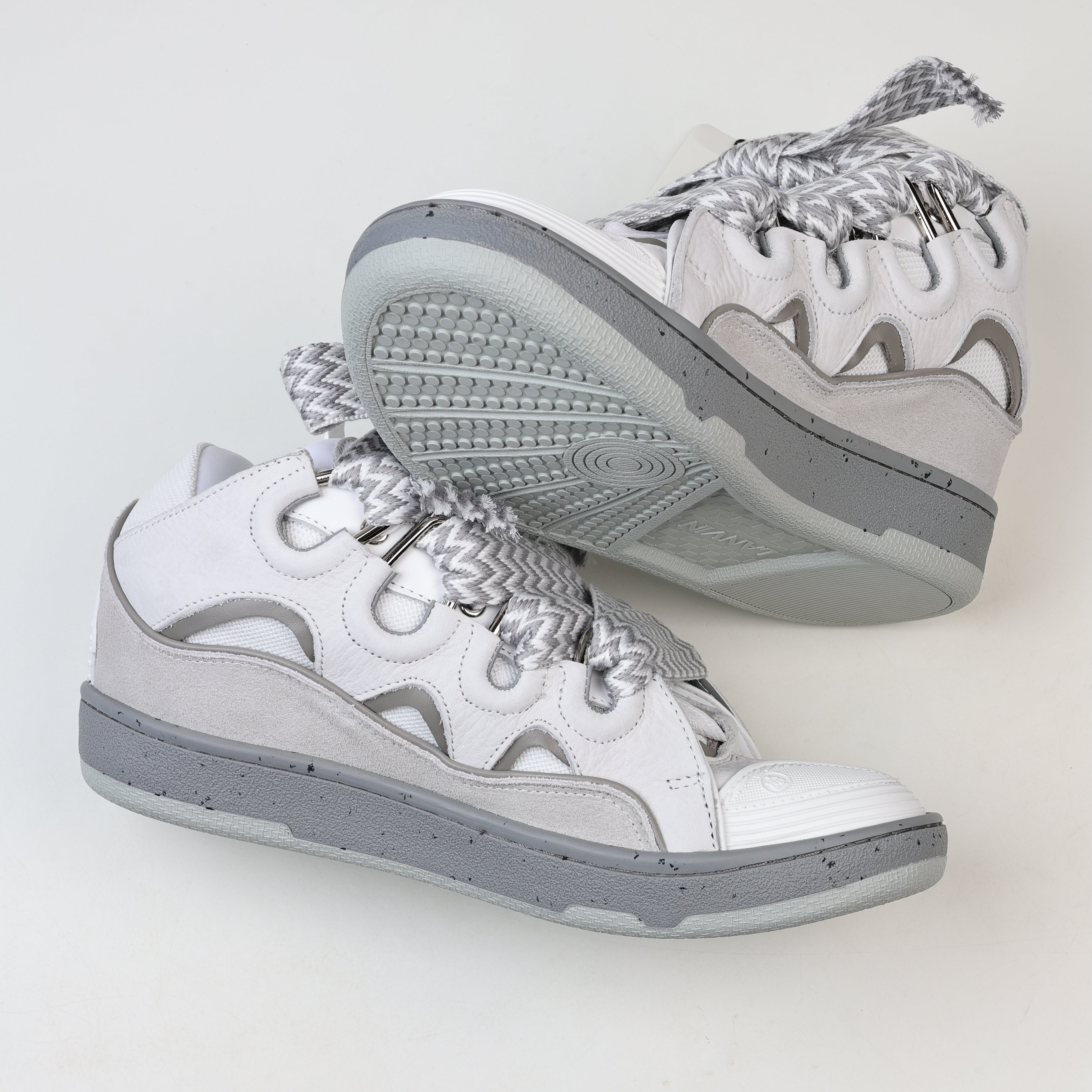 Lanvin Curb Leather Sneakers