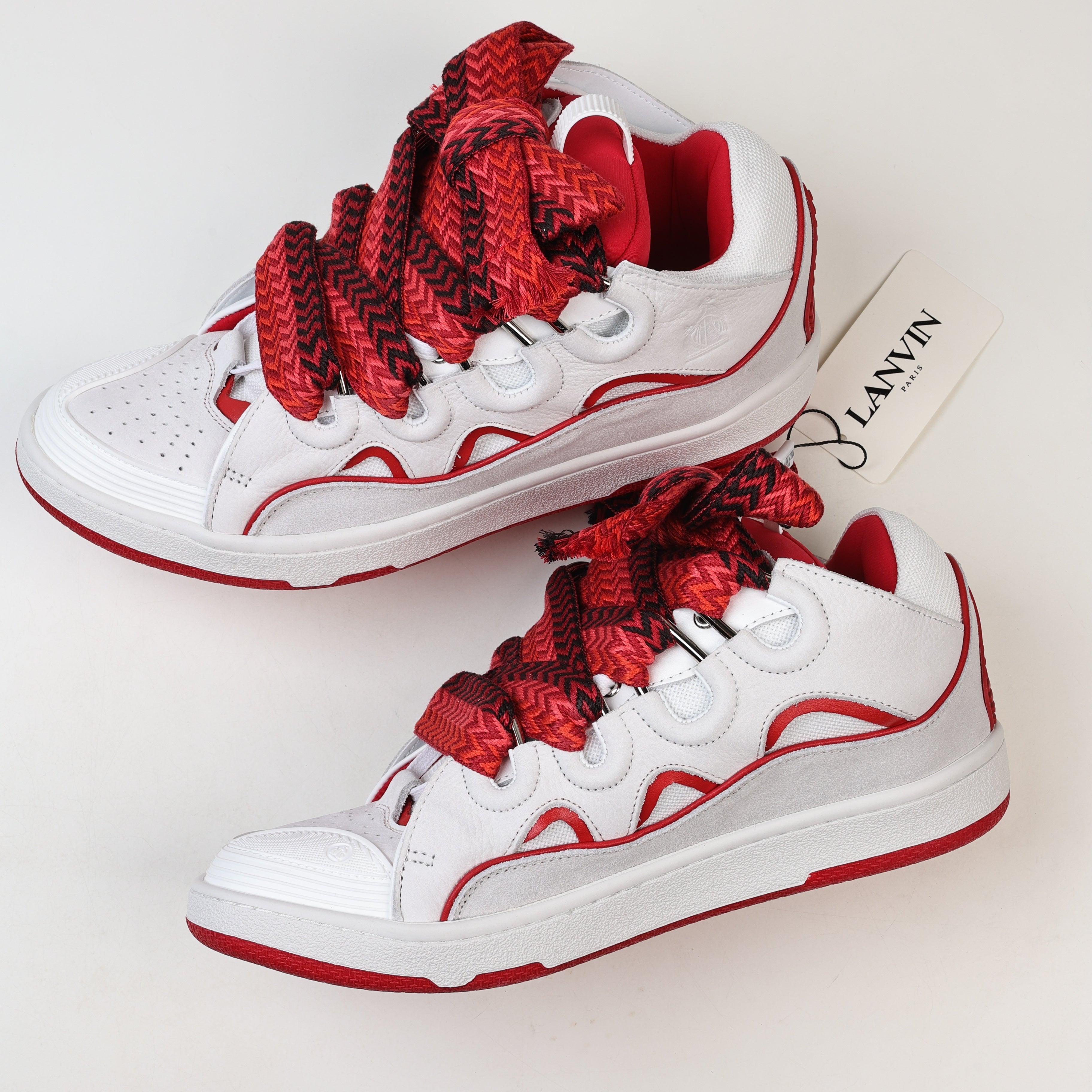 Lanvin Curb Leather Sneakers
