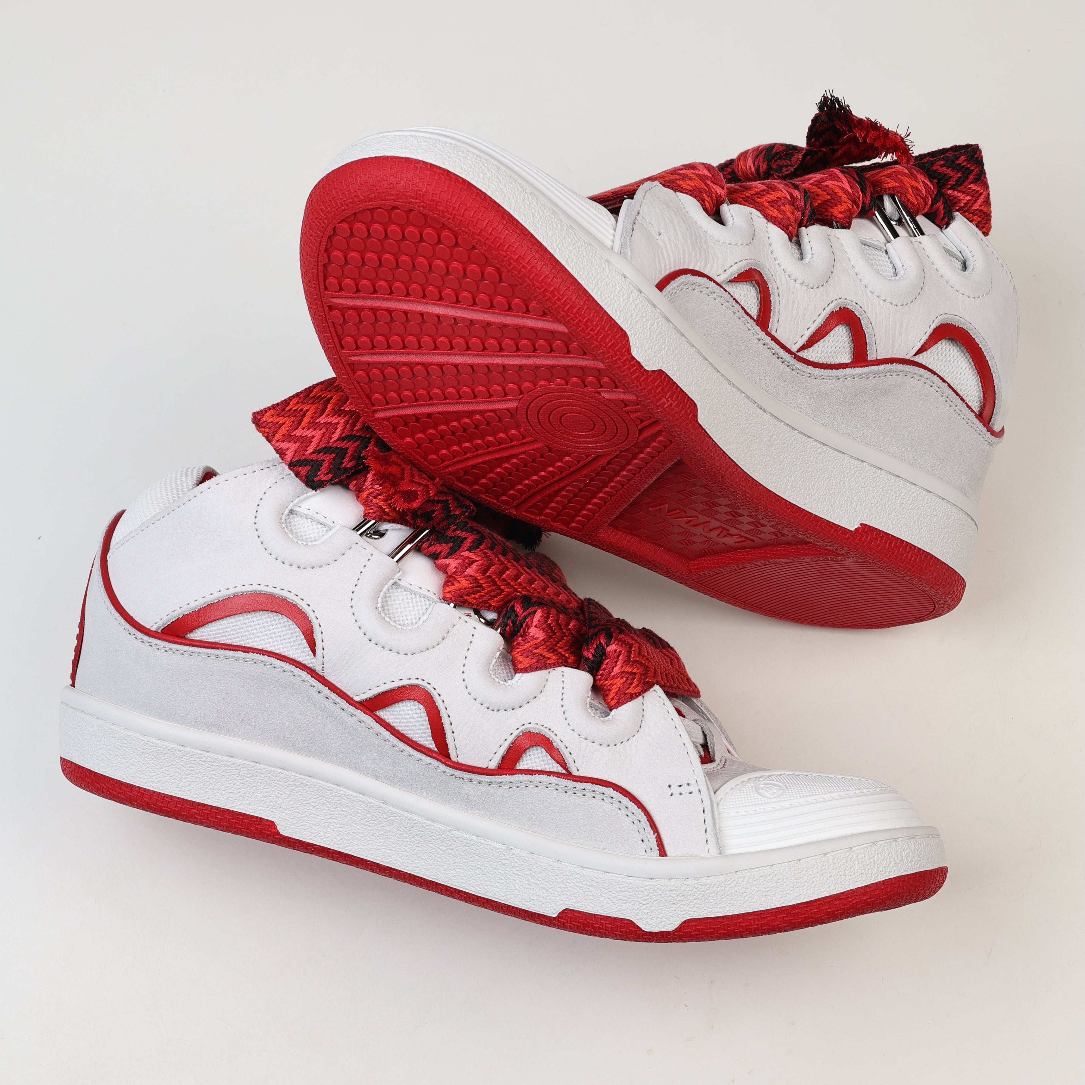 Lanvin Curb Leather Sneakers