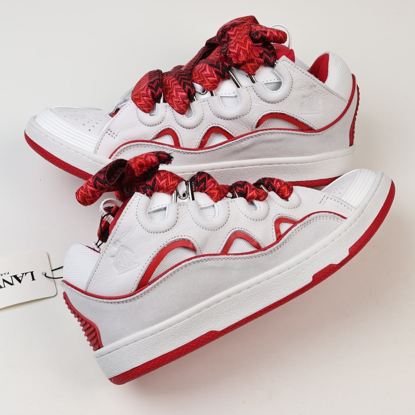 Lanvin Curb Leather Sneakers
