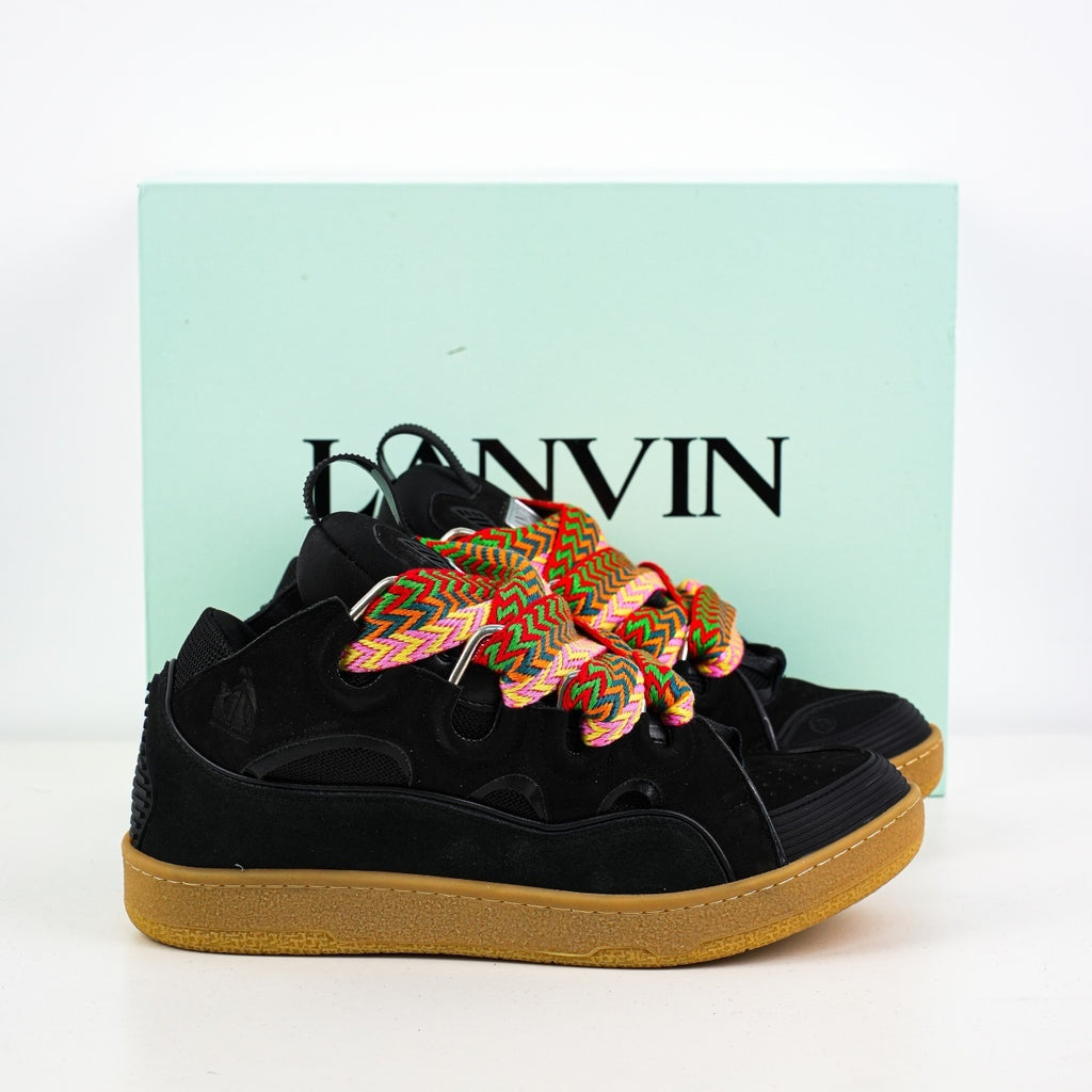 Lanvin Curb Suede Sneakers