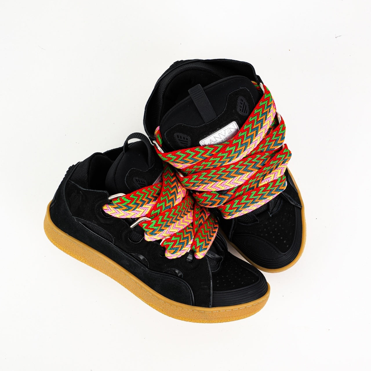 Lanvin Curb Suede Sneakers