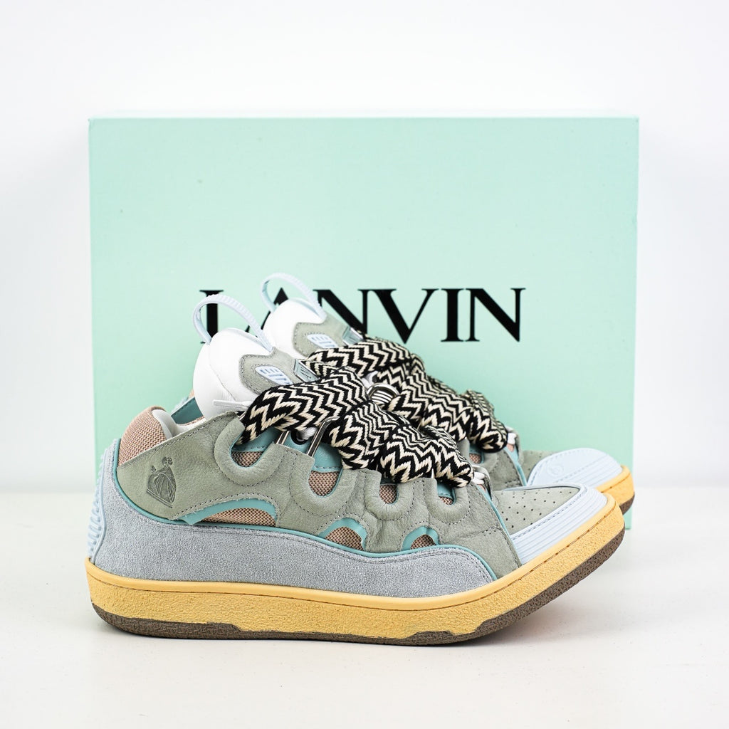 Lanvin Curb Suede Sneakers
