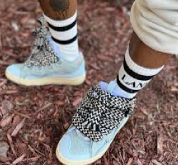 Lanvin Curb Suede Sneakers