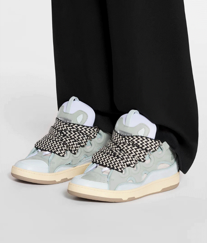 Lanvin Curb Suede Sneakers