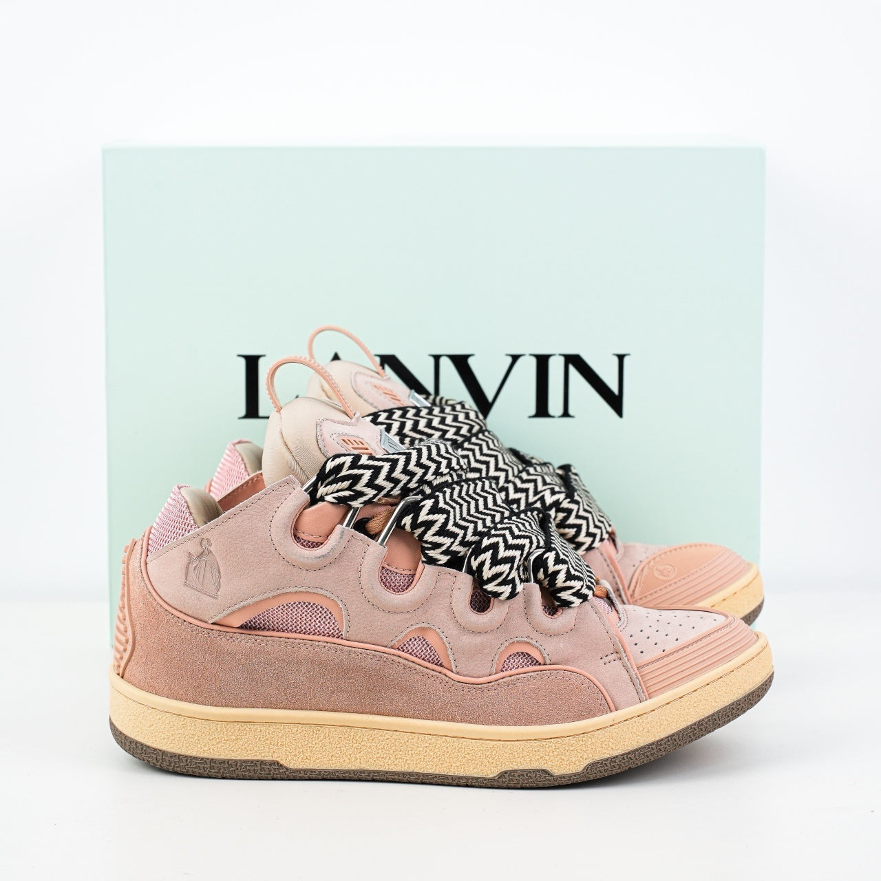 Lanvin Curb Suede Sneakers