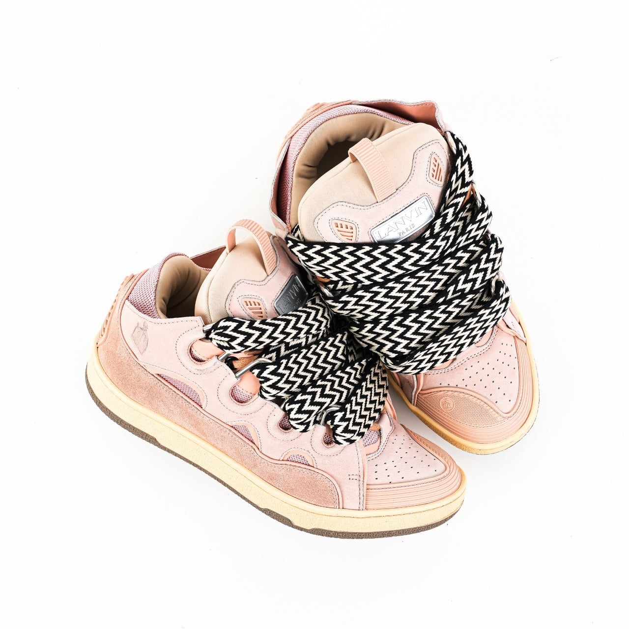 Lanvin Curb Suede Sneakers