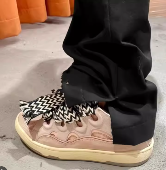 Lanvin Curb Suede Sneakers
