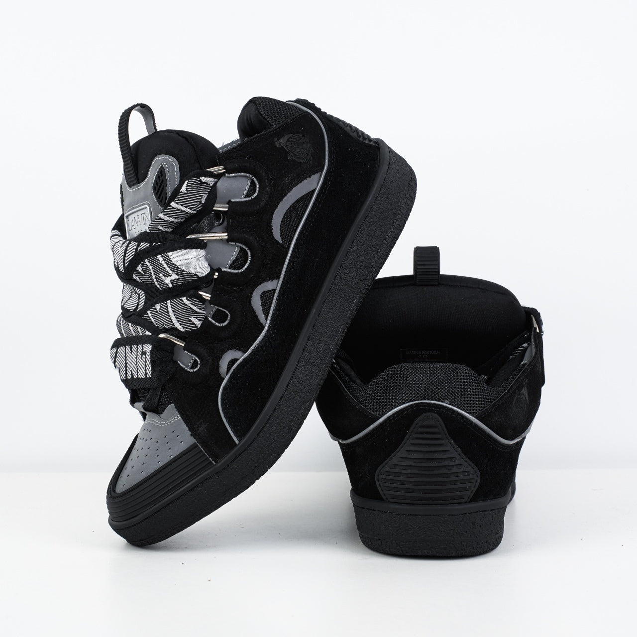 Lanvin Curb Suede Sneakers