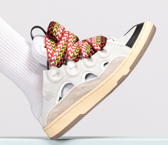 Lanvin Curb Suede Sneakers