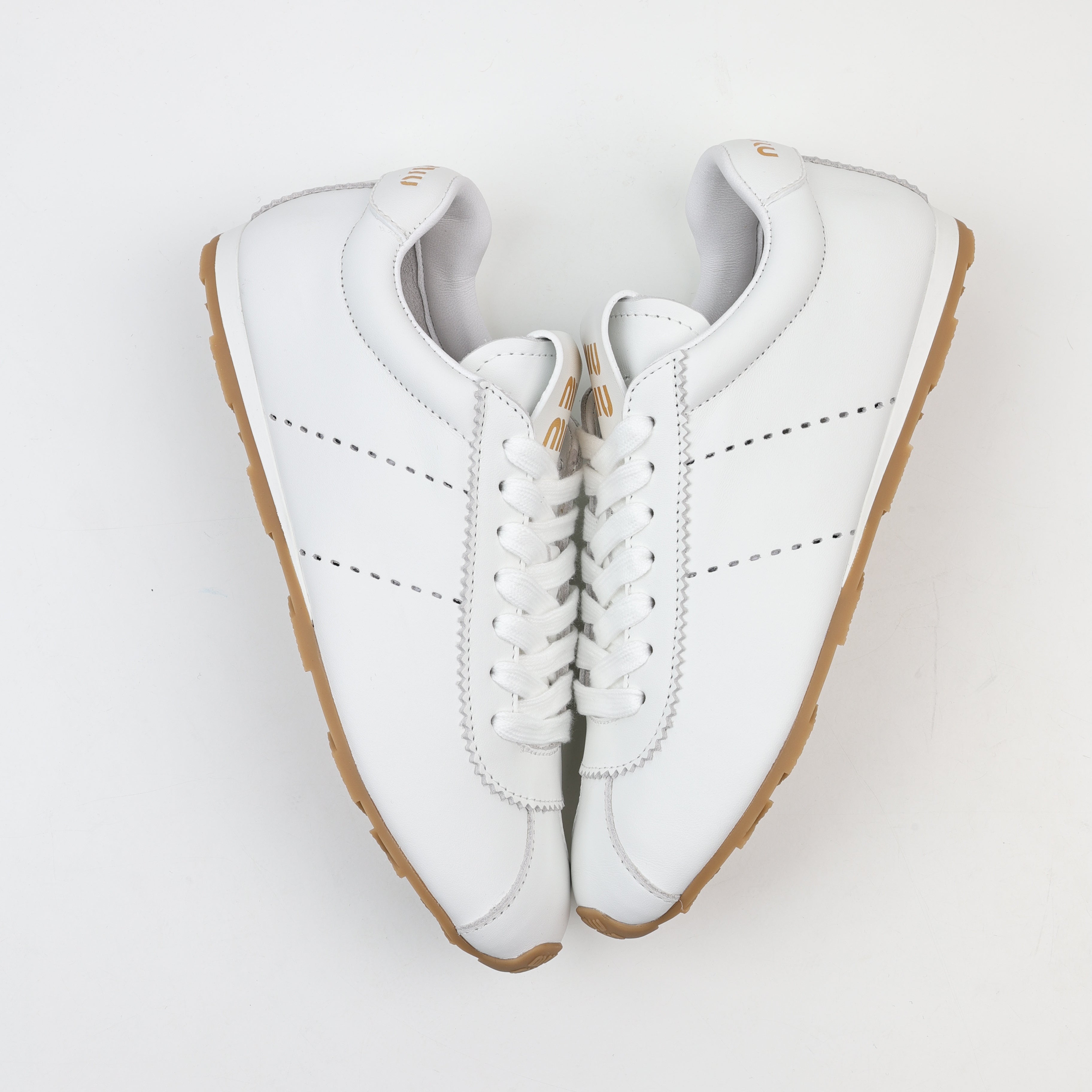 Miu Miu Plume Nappa Leather Sneakers
