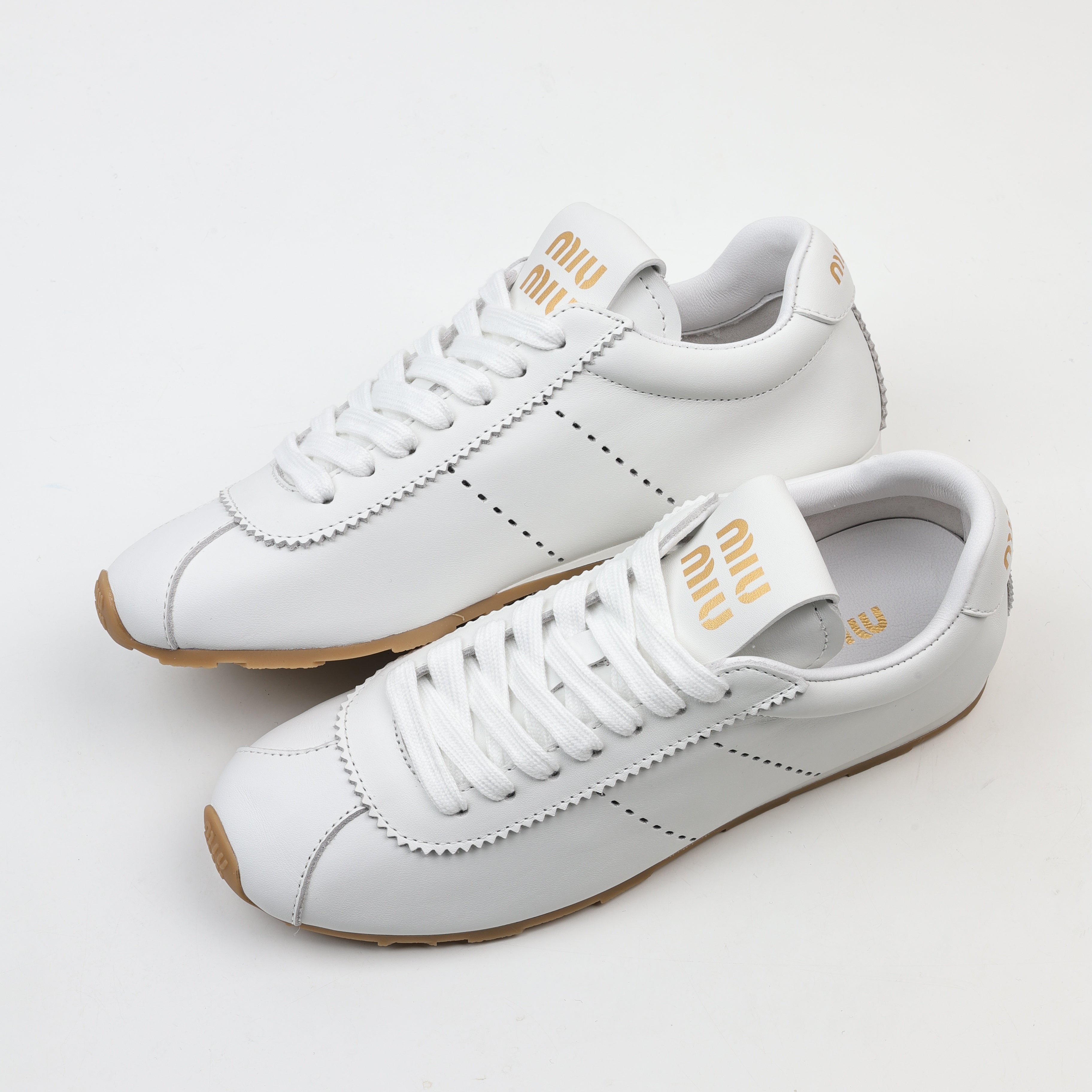 Miu Miu Plume Nappa Leather Sneakers