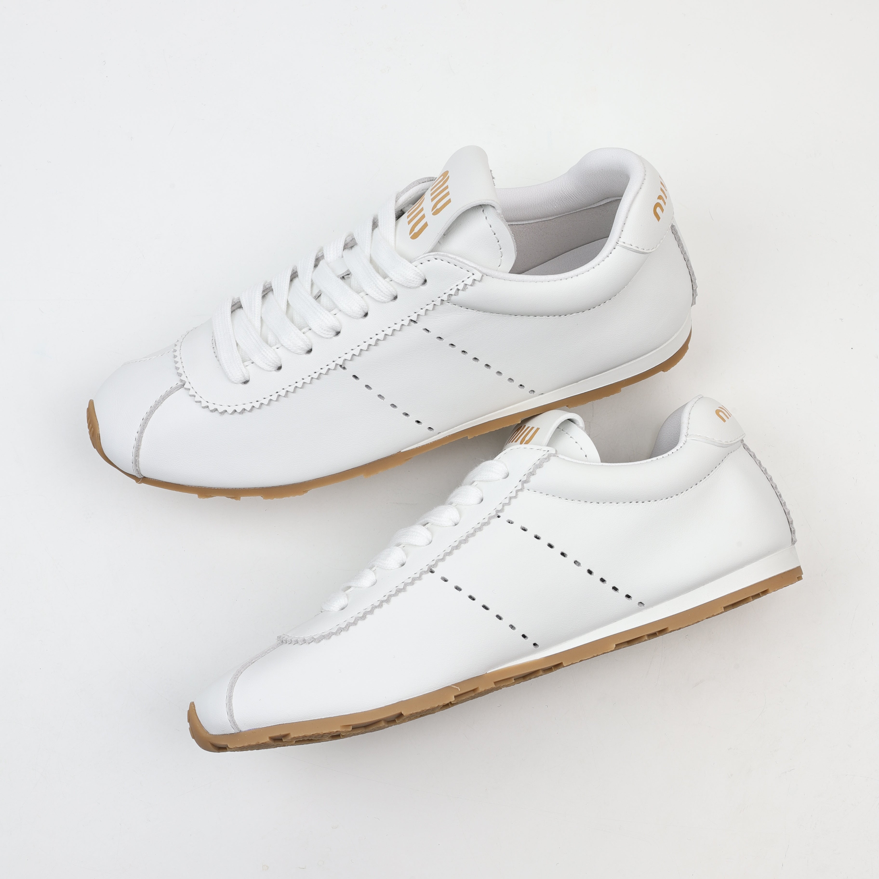 Miu Miu Plume Nappa Leather Sneakers