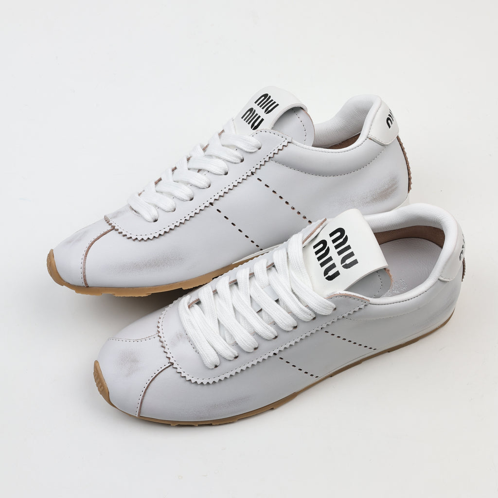 Miu Miu Plume Nappa Leather Sneakers