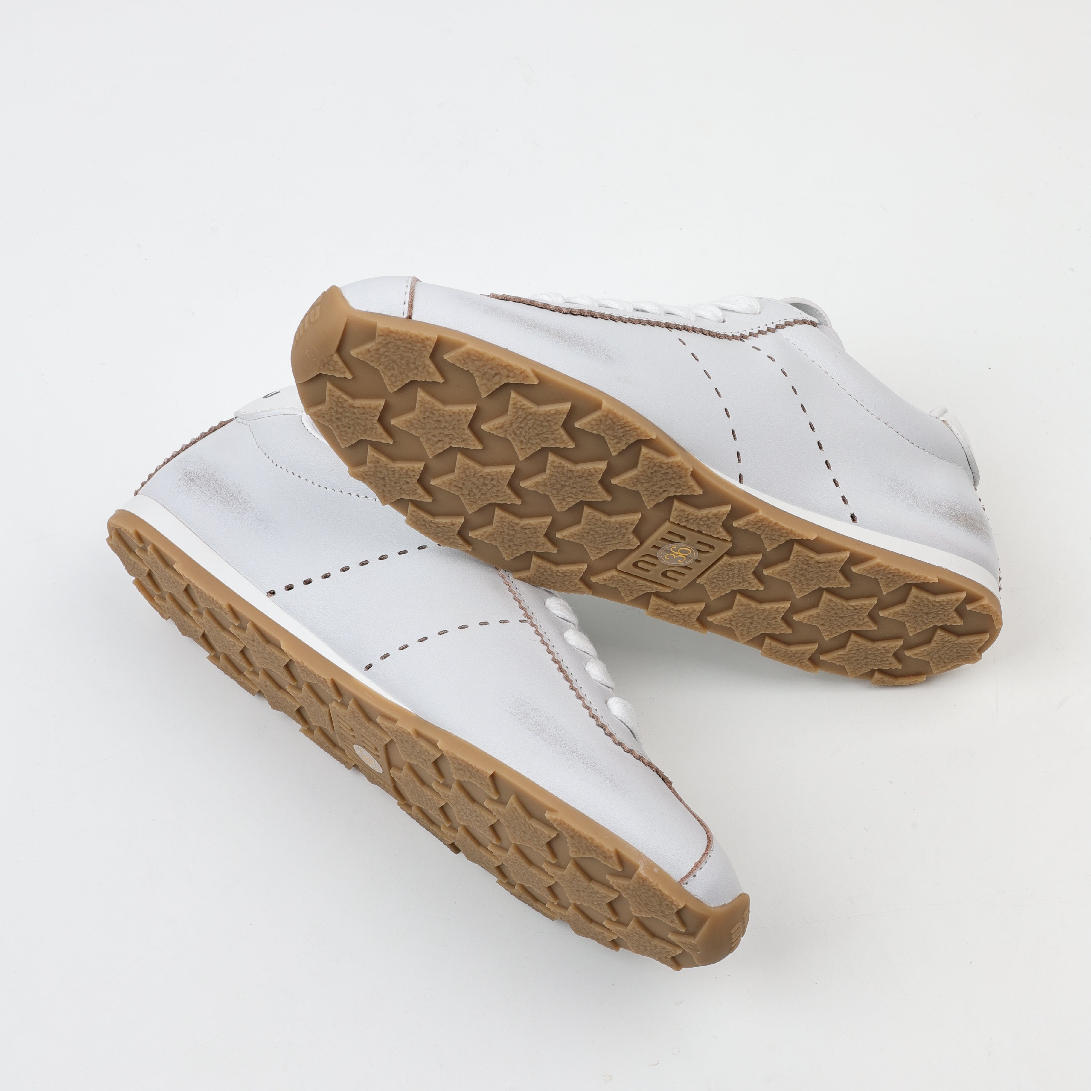 Miu Miu Plume Nappa Leather Sneakers