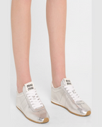 Miu Miu Plume Mordoré Calfskin Low Top Sneakers