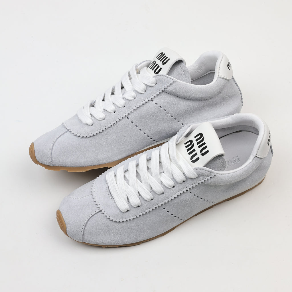 Miu Miu Plume Mordoré Calfskin Low Top Sneakers