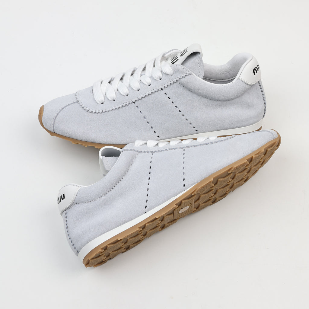 Miu Miu Plume Mordoré Calfskin Low Top Sneakers