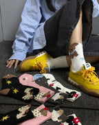 Miu Miu Tyre Technical Fabric and Suede Sneakers