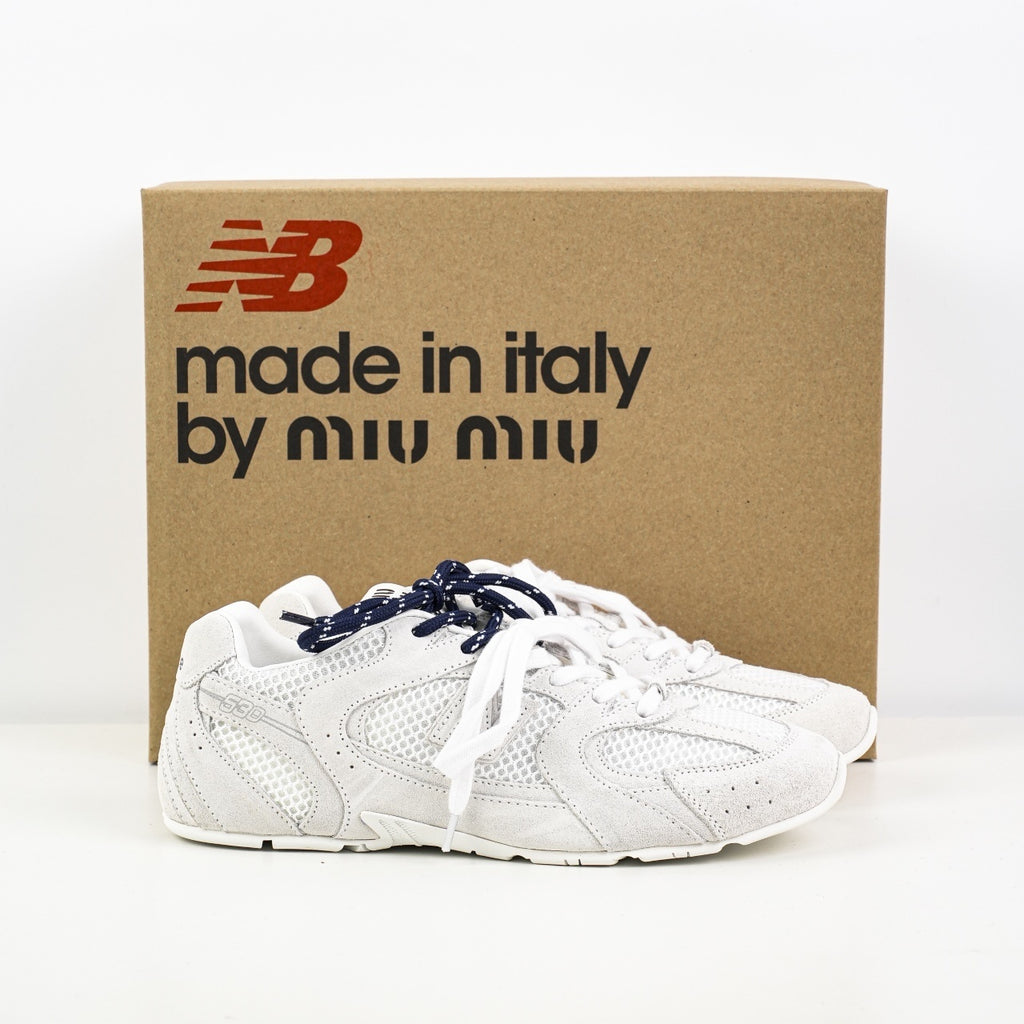 Miu Miu x New Balance 530 SL Suede and Mesh Sneakers