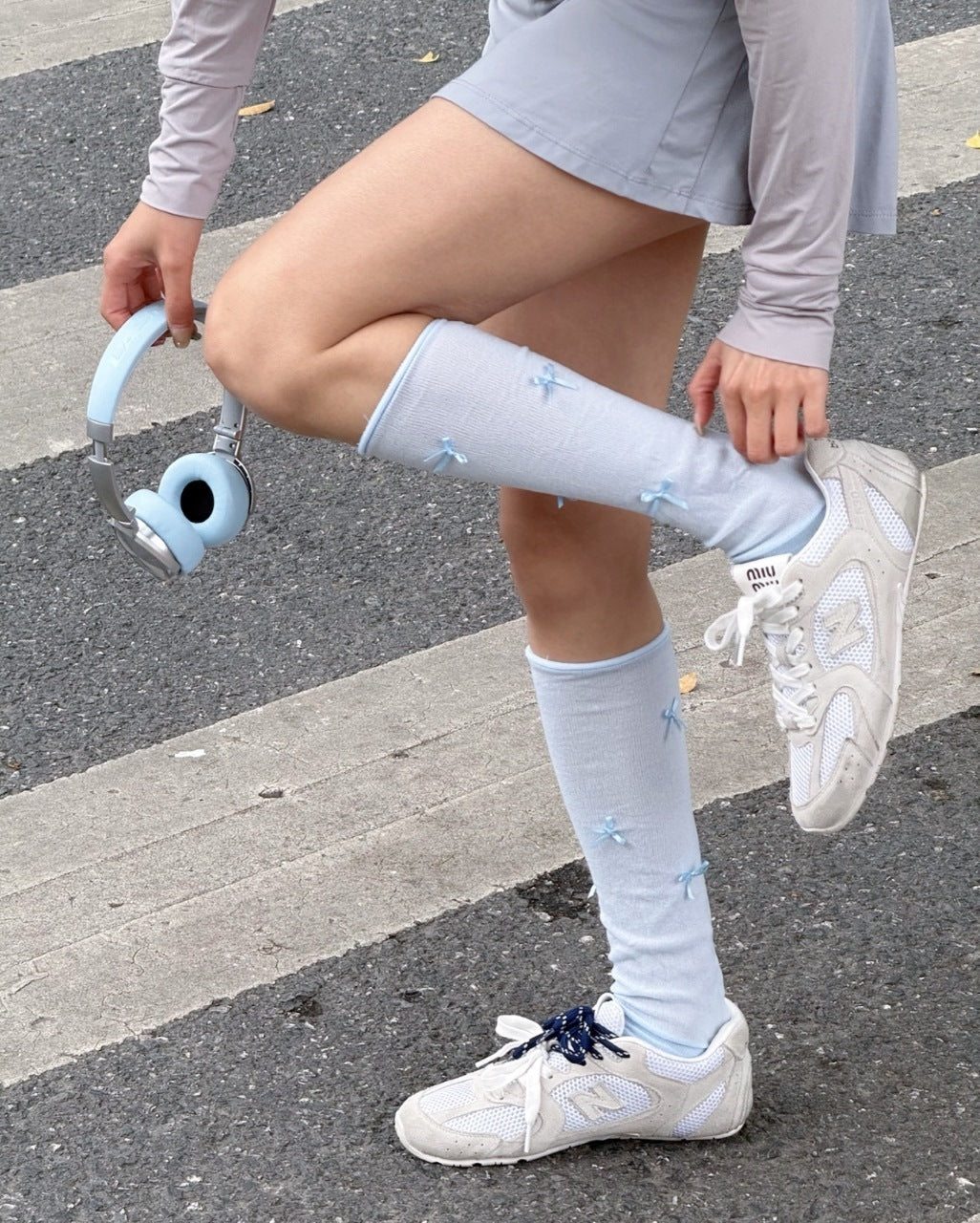 Miu Miu x New Balance 530 SL Suede and Mesh Sneakers